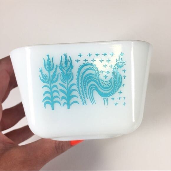 PYREX BUTTER PRINT 3 Piece Set Farm Blue Rooster 19 15 9 - Picture 10 of 16